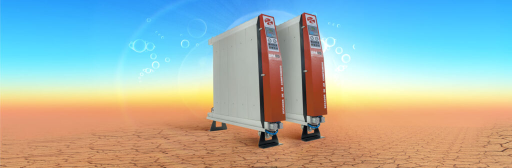 imagem de dois secadores por adsorção para explicar como funciona o secador de ar por adsorção